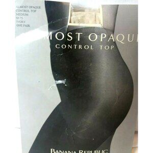 Almost Opaque Ivory Control Top Pantyhose Medium Banana Republic Stockings